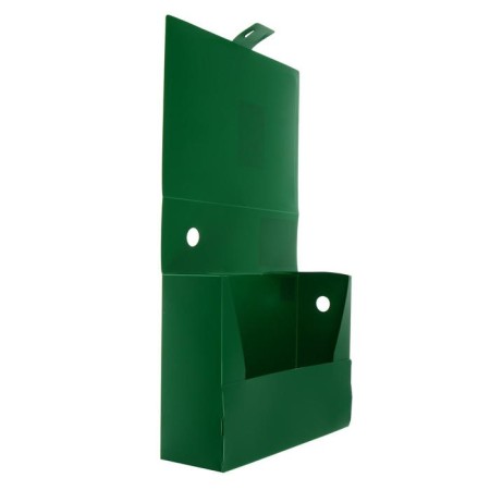 A4 archive folder, spine 100 mm, calligrata, plastic, cut fastener, green, up to 900 sheets-2