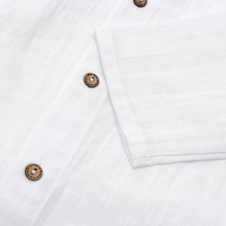 Рубашка для мальчика KAFTAN Linen, р.30 (98-104 см) белый-6