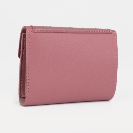 Women's wallet on the button, powder color-1