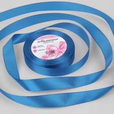 Satin ribbon, 20 mm × 23 ± 1 m, the color of the azure-blue No. 97