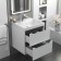Tumbling under the Uperwood Tanos sink, suspended, 50 cm, white, graphite