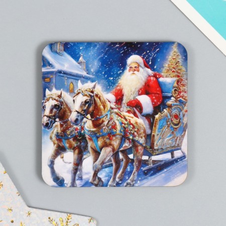 Magnet tree "Troika horses" 7x7 cm mix 5 types-2