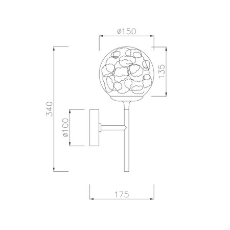 Wall lamp (sconces) Ligero 1x40W E27-2