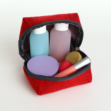 Cosmetic bag dorus, 13*6*9, lightning departure, lining, red-2