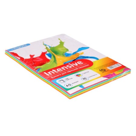 Color paper A5, 100 Calligrata Intensively, 5 colors, 80 g/m²-1