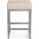Stool Khurkroks Metal/Eco -leather, gray/beige 37x37x52 cm
