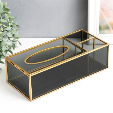 Casket Salphell Glass and Steam "Darkened" 7.5x11.5x25.5 cm-3