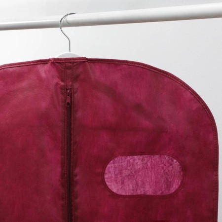 Clothes for clothes with a window 60 × 120 cm, spanbond, Bordeaux color-1