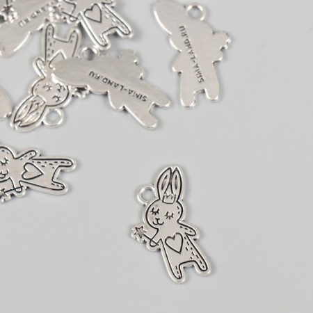 Decor Metal for creativity "Bunny-Fee" 1.4x2.5 cm