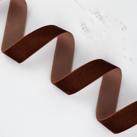 Velvet tape, 25 mm, 18 ± 1 m, brown color No. 119-1