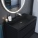 Sink uperwood Classic Quartz 80 cm, quartz, black matte, coal