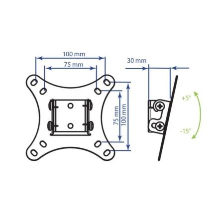 Kromax Vega-6 New Black 15 "-32" Max.20kg wall tilt-1