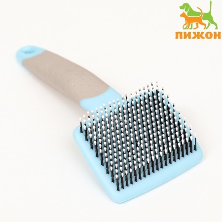 Pucups with a rubberized handle, rounded teeth, small, 6.5 x 14.5 cm, turquoise
