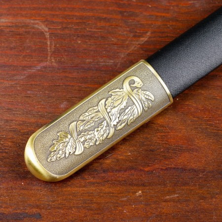 Souvenir saber, black scabbard with bronze, blade 77 cm-5