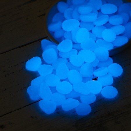 Decorative stones for the aquarium, luminous, 20 mm, 500 g, blue-2