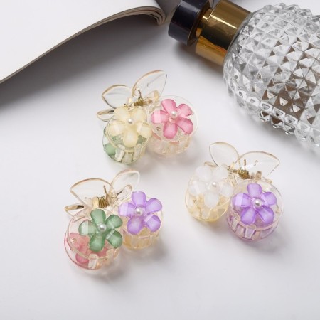 Hair crab "Anet" Flowers, 4 cm, mix-1