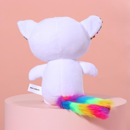 Soft toy with sequins "Fenya lemurchik", 10 cm x 20 cm x 16 cm-6