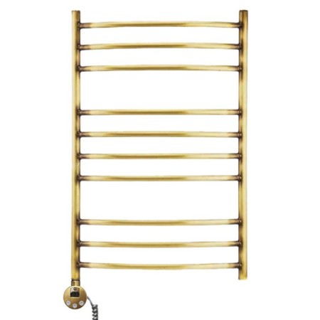 Domoterm electric heated towel rail "Calipso", 500 x 800 mm, 10 crossbars, lion, bronze