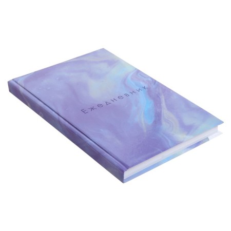 Diaum of the Leduced A5, 128 sheets "marble", hard cover, glossy lamination-1