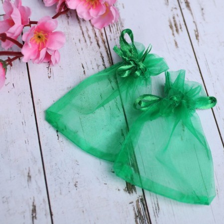 Gift bag, 7 × 9, dark green color-1