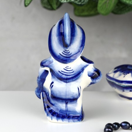 Souvenir "Fireman", 12 cm, gzhel-2