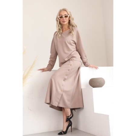 Female suit, size 54, beige color-10