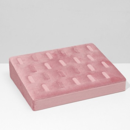 Standing for pendants, chains, 22 hooks, 15 × 20 × 4.5 cm, pink color-1