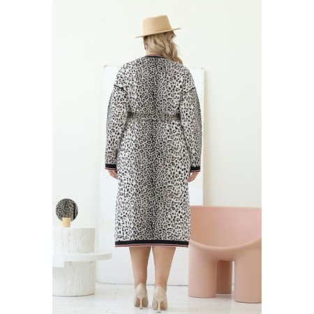 Cardigan female, size 60, brown color-14