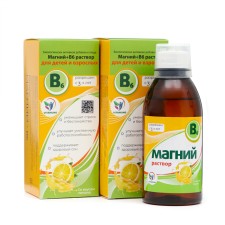 Magnesium + b6 vitamuno solution for adults and children, 250 ml, 2 packages