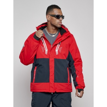 Ski costume men's winter, size 48, red color-6