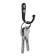 Hook furniture tundra TKO023, one -rod, black color, 10 pcs TMP