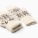 Two -layer woolen mittens, milk/snowflakes, size m