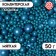 Confectionery sprinkling "pearls", dark turquoise, 50 g