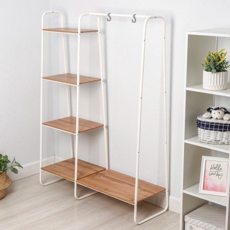 Wardrobe system with the shelves "Scandinavia 1", 110 × 38.5 × 147 cm, white color-8