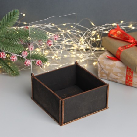 New Year's box "Cobra and snowflakes" 6x12x12 cm-3