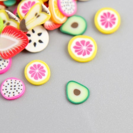 Decor for creativity plastic "Fruits" 10 grams 0.6x0.6 cm-1