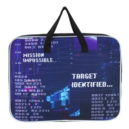 Folder with A4+handles, 360 x 290 x 70 mm, textile, Erichkrause Cyber ​​Game 60240-2