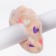 Hair elastic band "hearts", pink with sparkles, 11 cm, Minnie Mouse