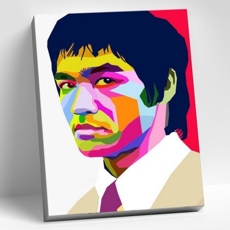 Picture on the numbers "Bruce Lee", 40 × 50 cm, 24 colors