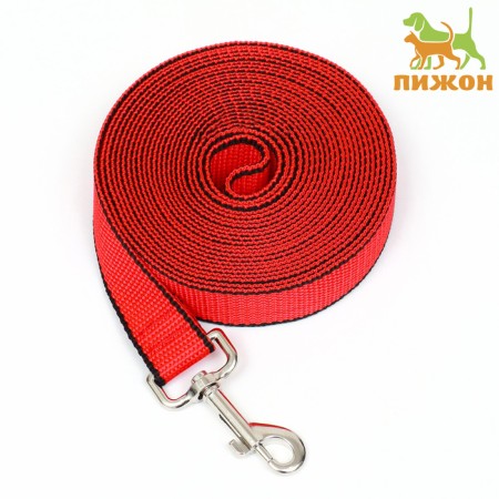 Leash 5 m x 2.5 cm, red-black
