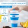 A folding cup with a lid "with you", 8.5 × 14 cm, 350 ml, color mix