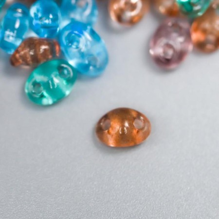 Czech Republic "Gamma" 2.5 x 5 mm 25 g 1st variety No. 30 brown-blue/Transparent