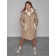 Coat insulated winter female, size 44, color light brown