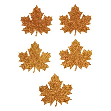 Set of leaves "maple" brilliant large, 5 pcs., Mix color-10