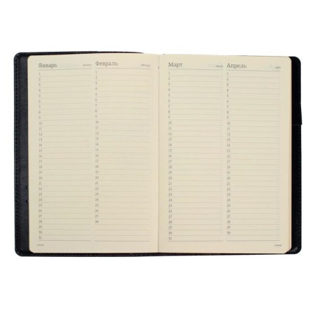 Diary Semi -dated A5, 208 PROFY sheets, reclaid leather, replaced block, gold cut, black-3