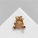 Brooch "Frog" Madame, colored in gold