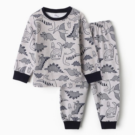 Pajamas for a boy, color gray melange, height 110 cm
