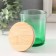 Bank for candles glass with a green gradient cover 220 ml 7x7x8.4 cm