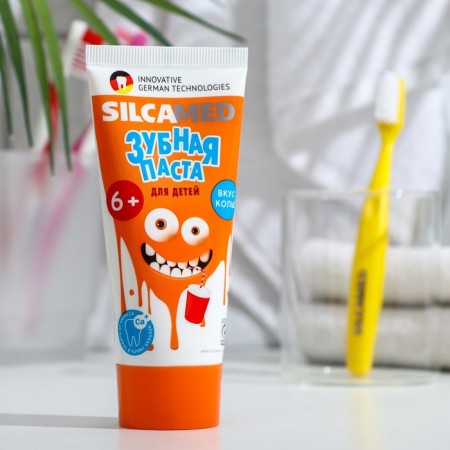 Silcamed toothpaste with a cola taste, 65 g + toothbrush 1 pc., Set-6