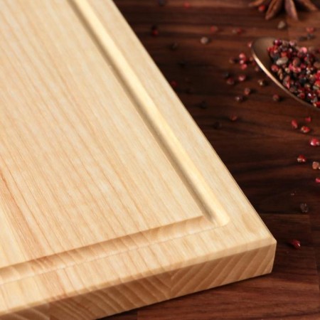 Groot board with a “rectangular” handle, for serving and serving, 43x15 cm, array of ash-2